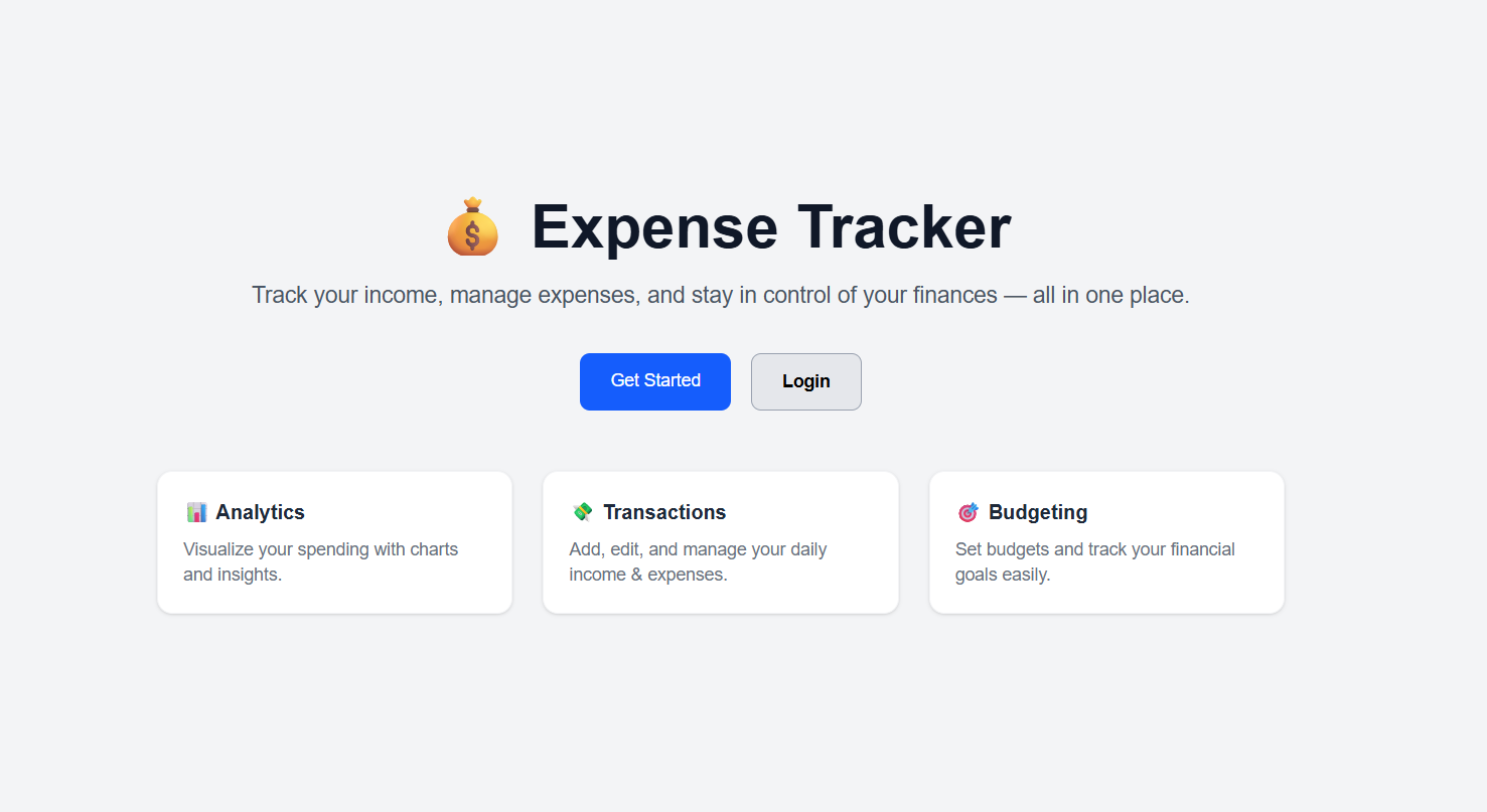 Finance Tracker Platform